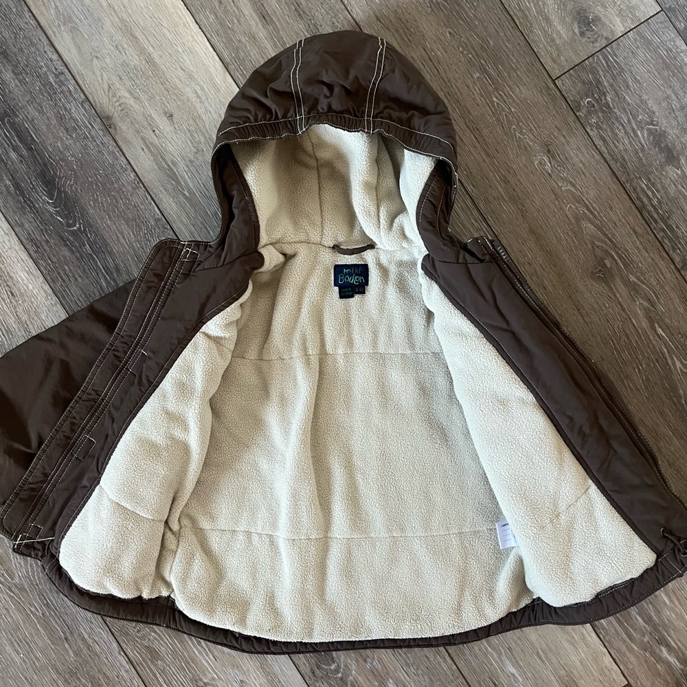 Mini Boden Fleece Lined Hooded Jacket - Picture 3 of 11
